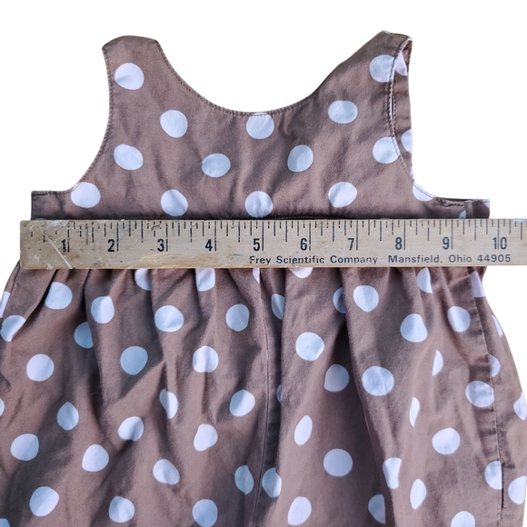 Carter's Brown Baby Romper with Polka Dots. 6M - Picture 8 of 9